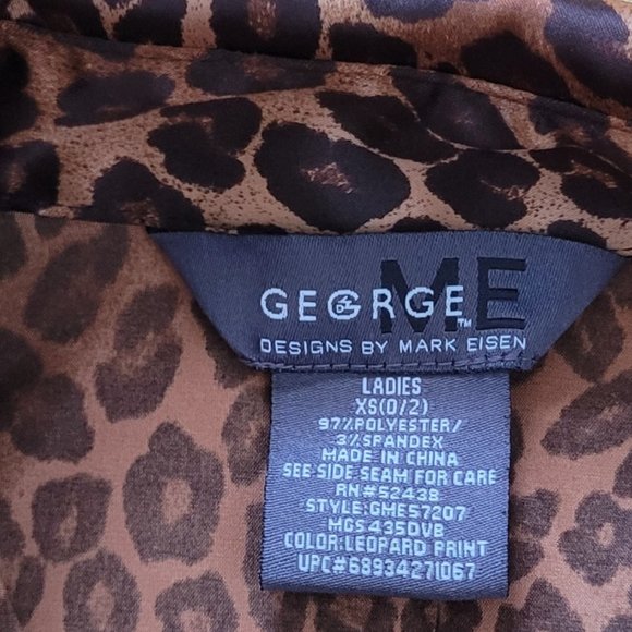 Mark Eisen Leopard Print Woman Button Down Long Sleeve Shirt Size XS - Picture 3 of 7